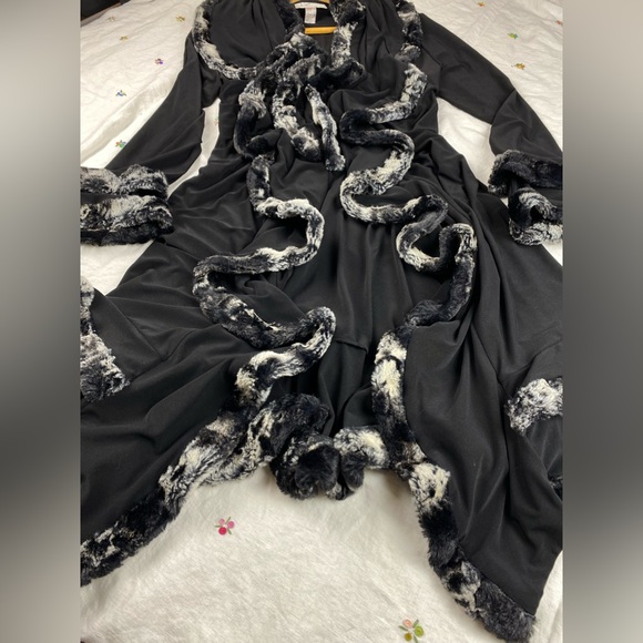 Vintage Joseph Ribkoff black draped ruffled duster - Picture 9 of 10